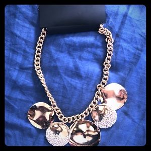 New York & Co. Glittering Goldtone Disc Necklace